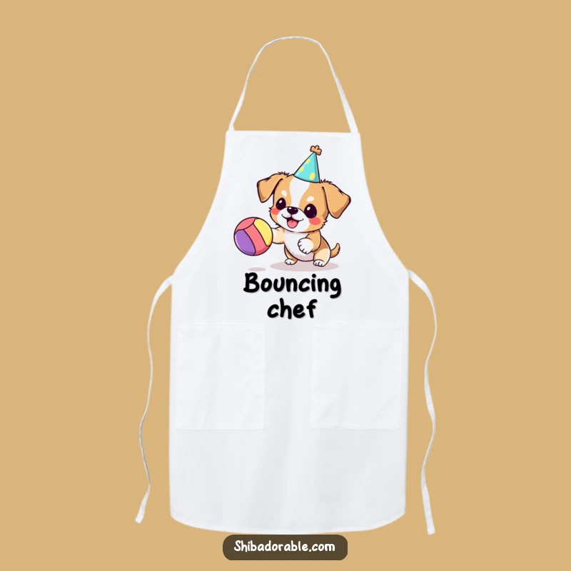 Funny Party Dog Apron - Playful and Hilarious Kitchen Gift