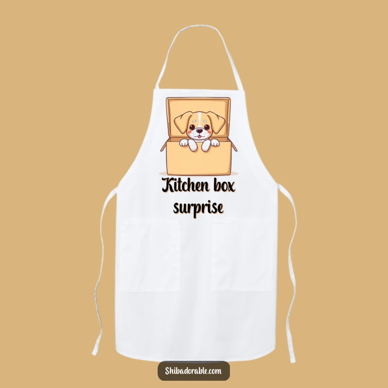 Funny Dog Box Apron - Hilarious Kitchen Companion Gift