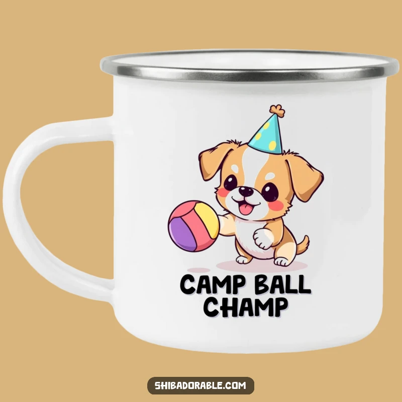 Funny Party Dog Camping Mug - Cheerful Outdoor Funny Gift