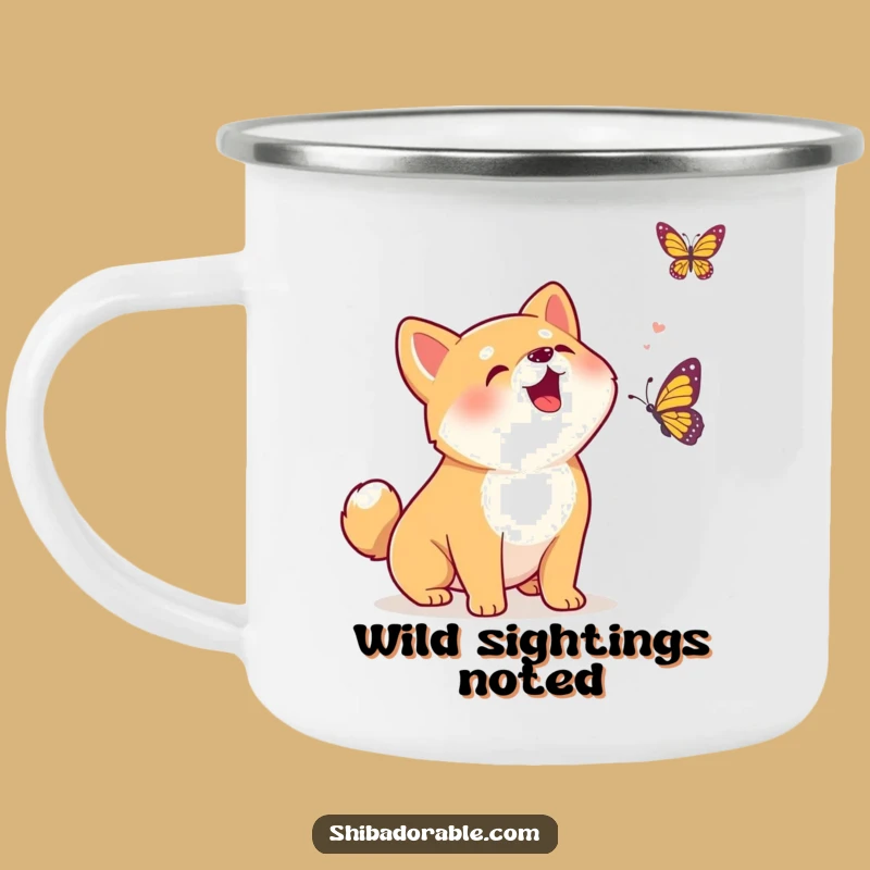 Funny Kawaii Shiba Inu Camping Mug - Durable & Hilarious Pup Mug for Joyful Adventures