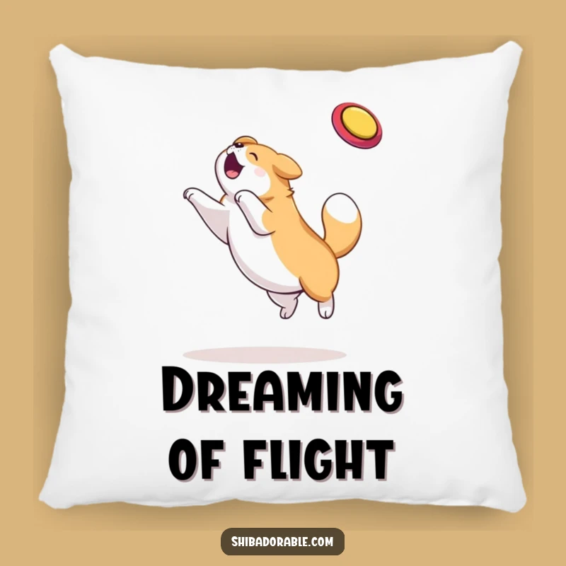 Funny Dog Frisbee Comfort Pillow - Hilarious Home Decor Gift