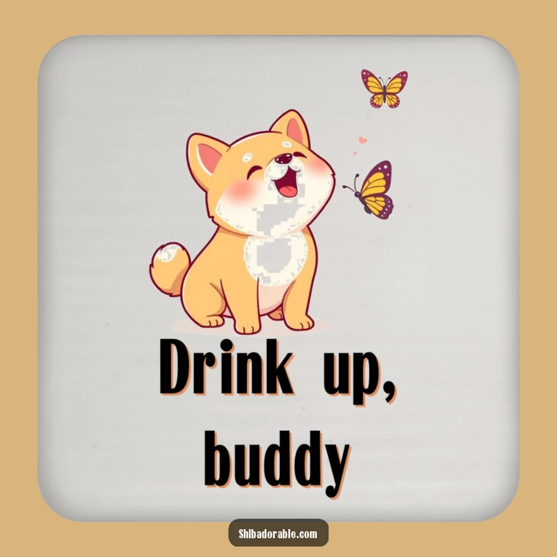 Funny Kawaii Shiba Inu Coaster Set - Hilarious Pup Protection for Your Tables