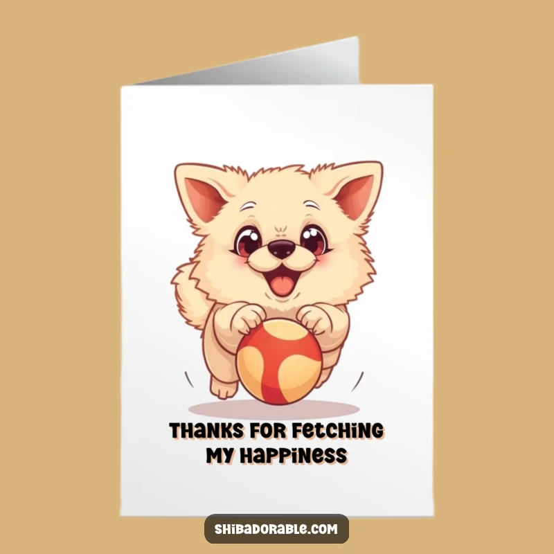 Funny Free Printable Thank You Card: Dog's Ball Game - Grateful Downloadable Gift!